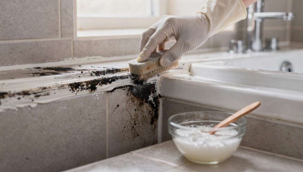 Silikon-Fugen im Bad: So entfernen Sie schwarze Flecken ohne Spezialreiniger
