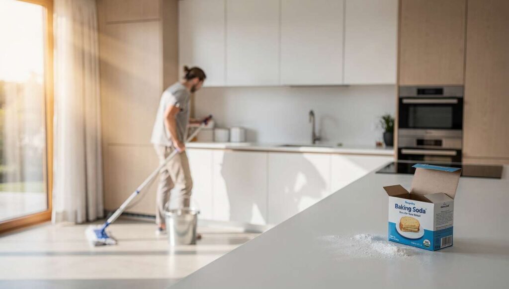 Natron im Putzwasser: Die richtige Dosierung für streifenfreie Böden